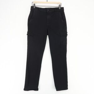 Paige Mayslie Cargo Pants Womens 28 Black Shadow Straight Leg Utility